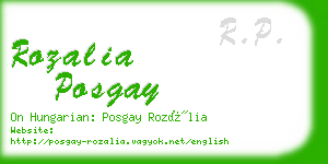 rozalia posgay business card